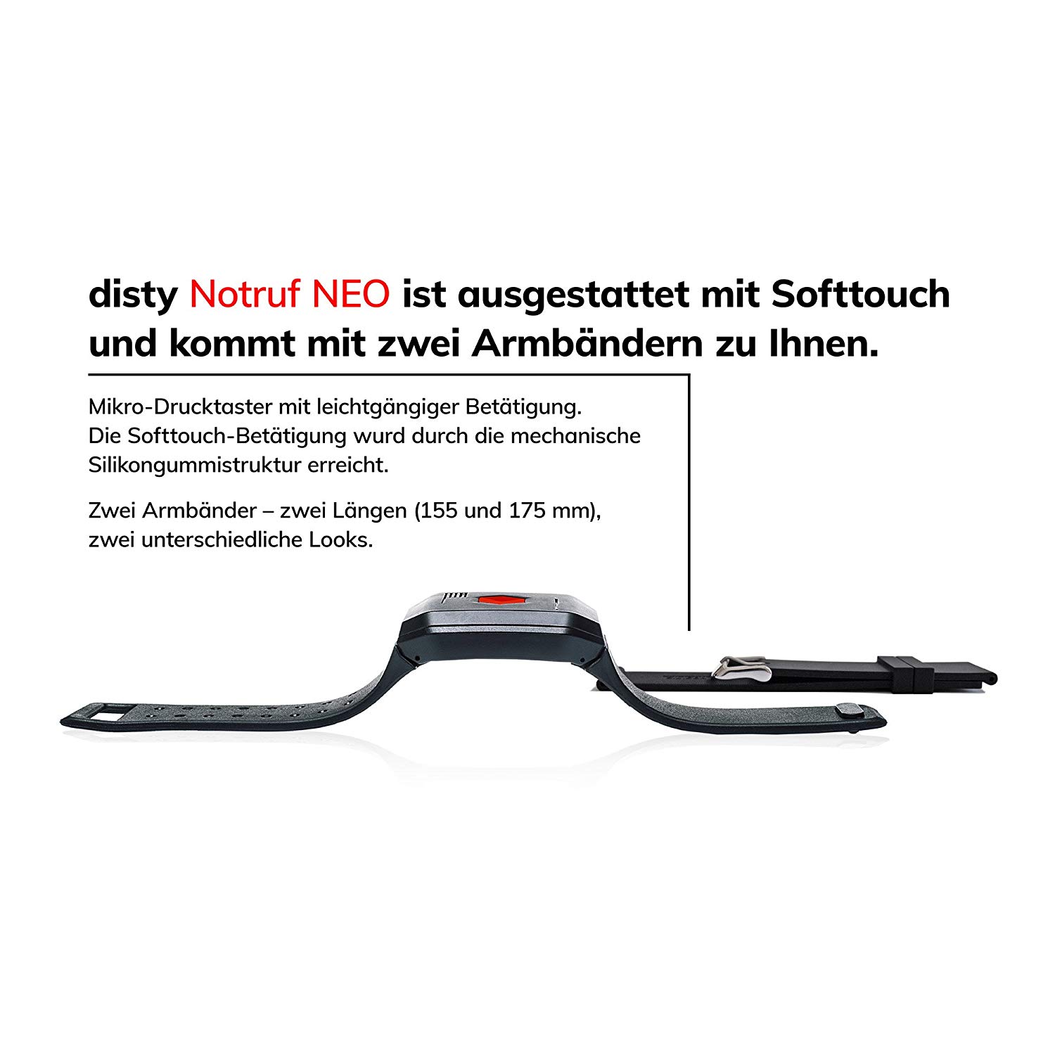 Übersicht Disty Neo DECT-Notruf-Uhr