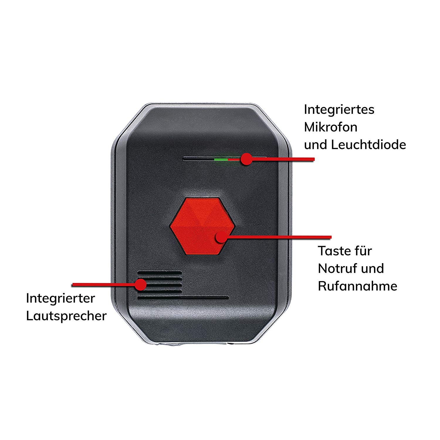 Details Disty Neo DECT-Notruf-Uhr